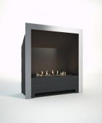 Decoflame Westminster DS brushed stainless steel frame